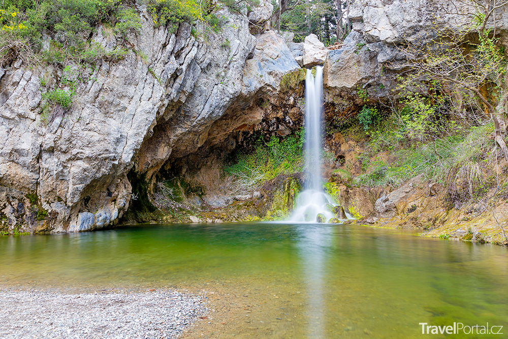 vodopády Drimona na ostrově Evia