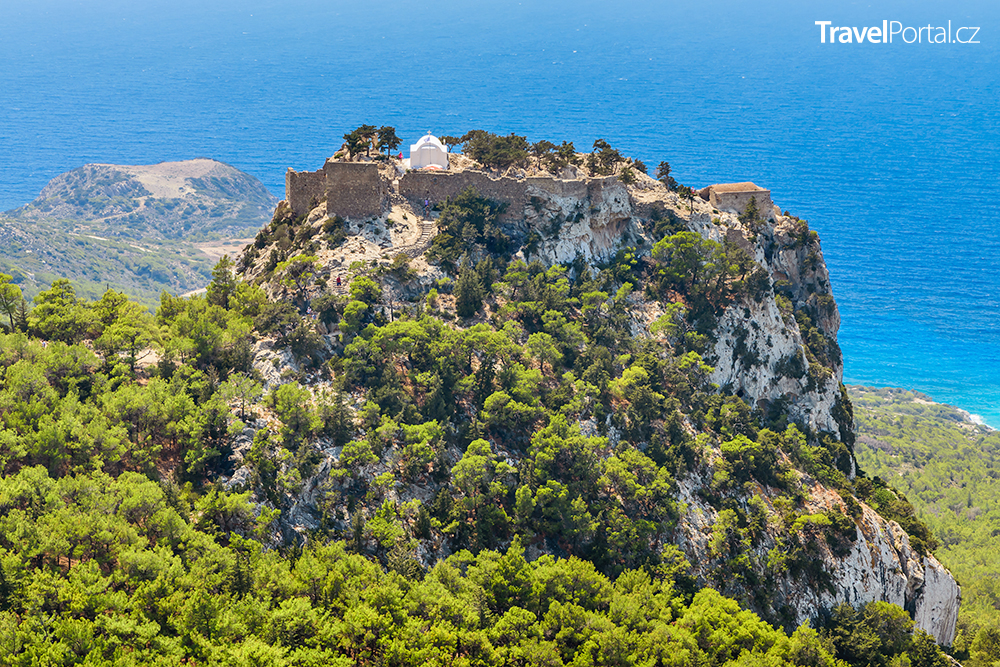 hrad Monolithos na ostrově Rhodos