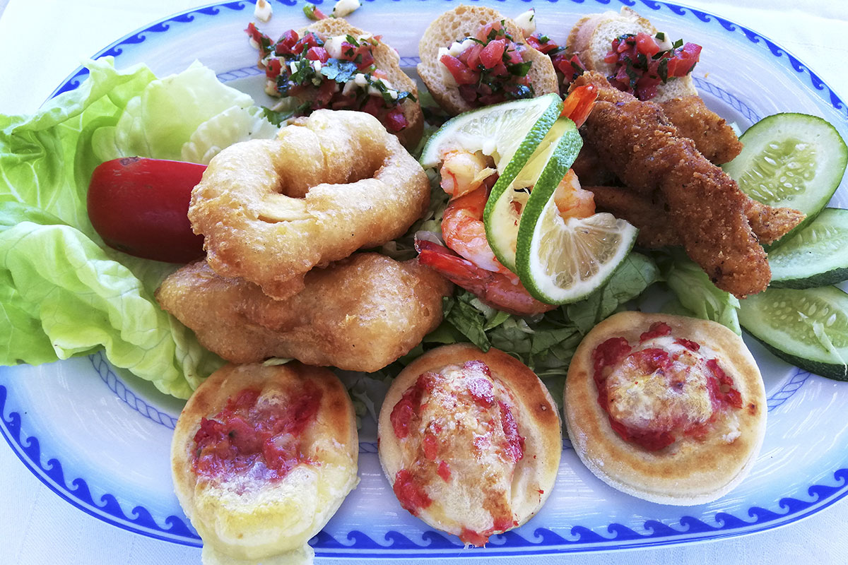 předkrm v restaurantu Da Mario