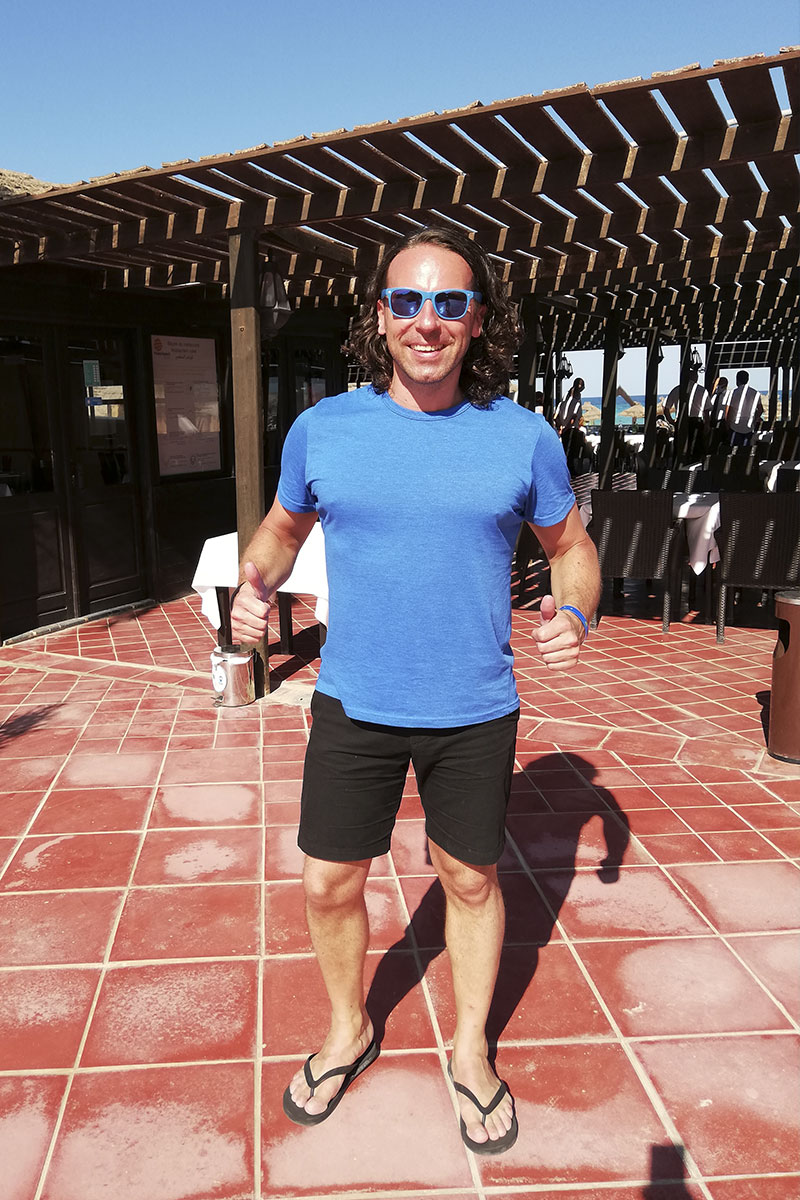 cestovatel Richie v hotelu Fiesta Beach na ostrově Djerba