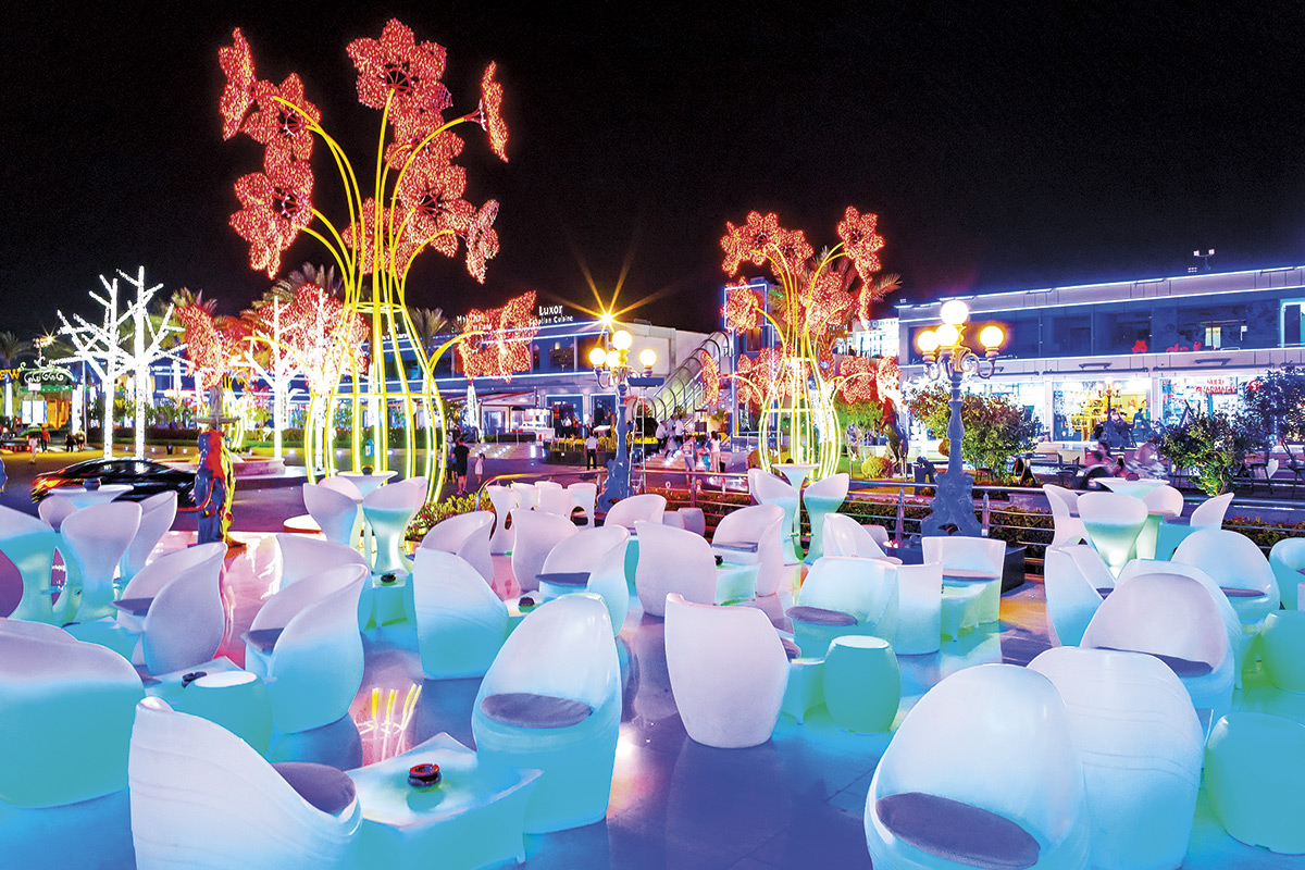 venkovní kavárna ve městě Sharm El Sheikh