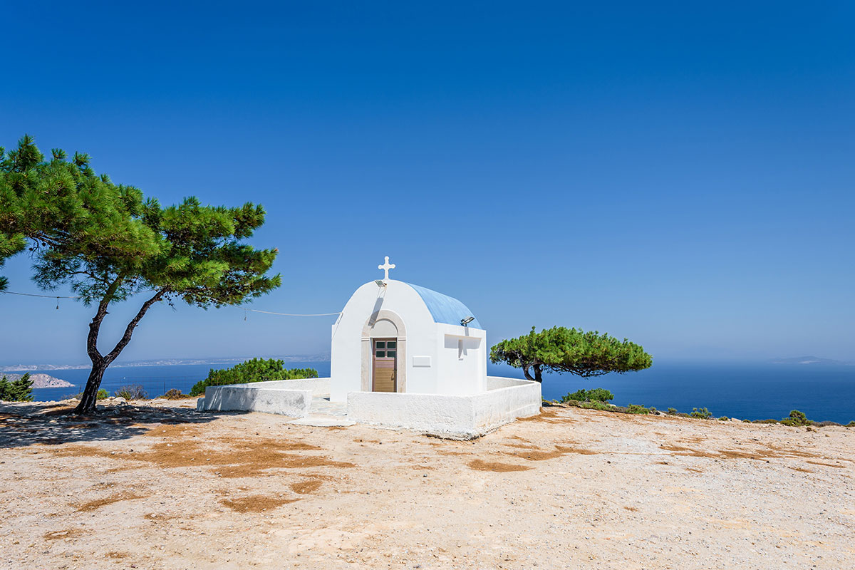 kostelík Agios Mamas na ostrově Kos