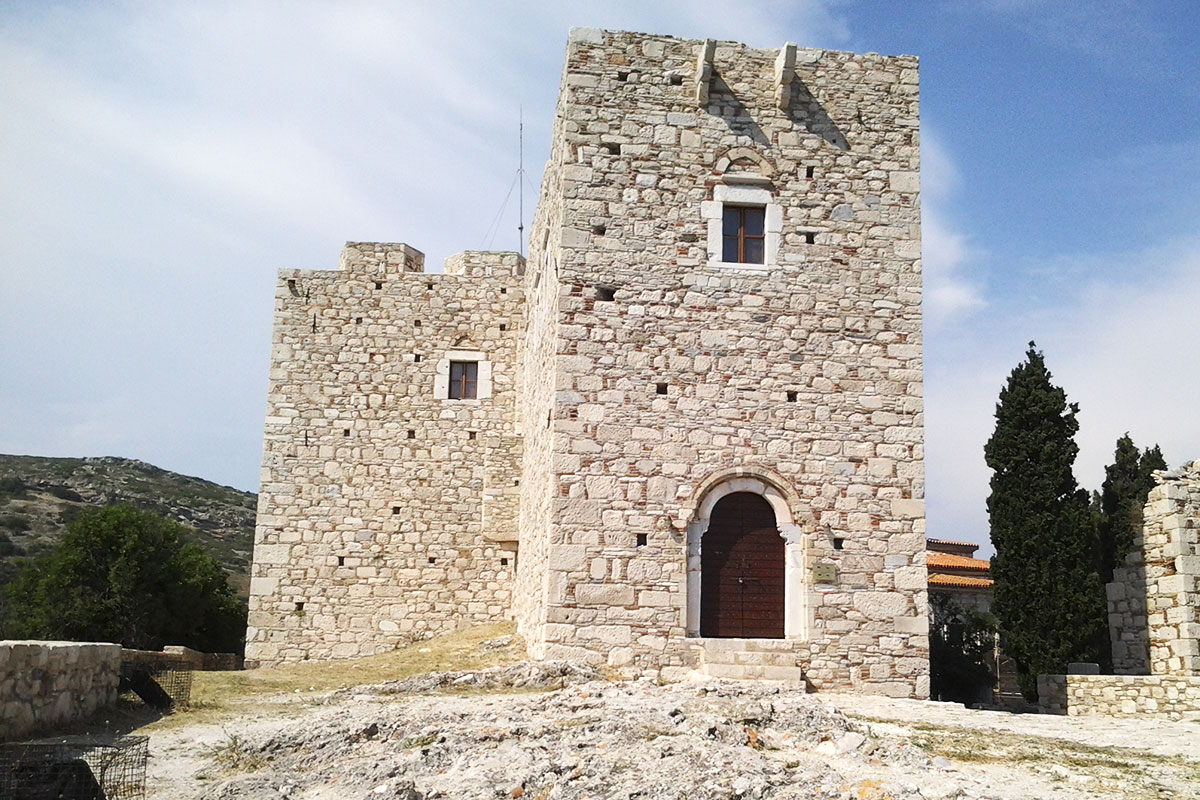 obranná věž hradu Lykourgos Logothetis
