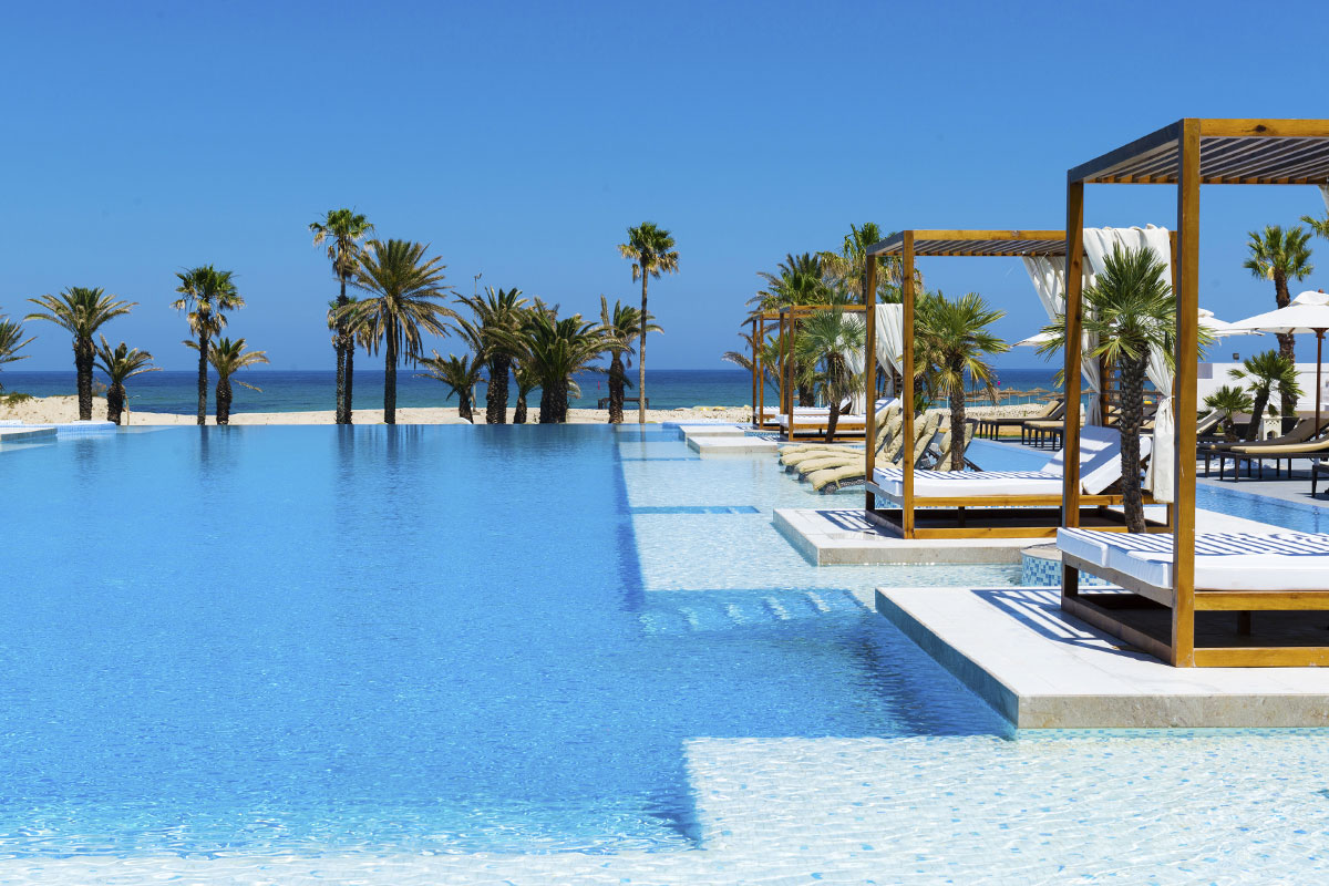 relaxační bazén v hotelu Jaz Tour Khalef