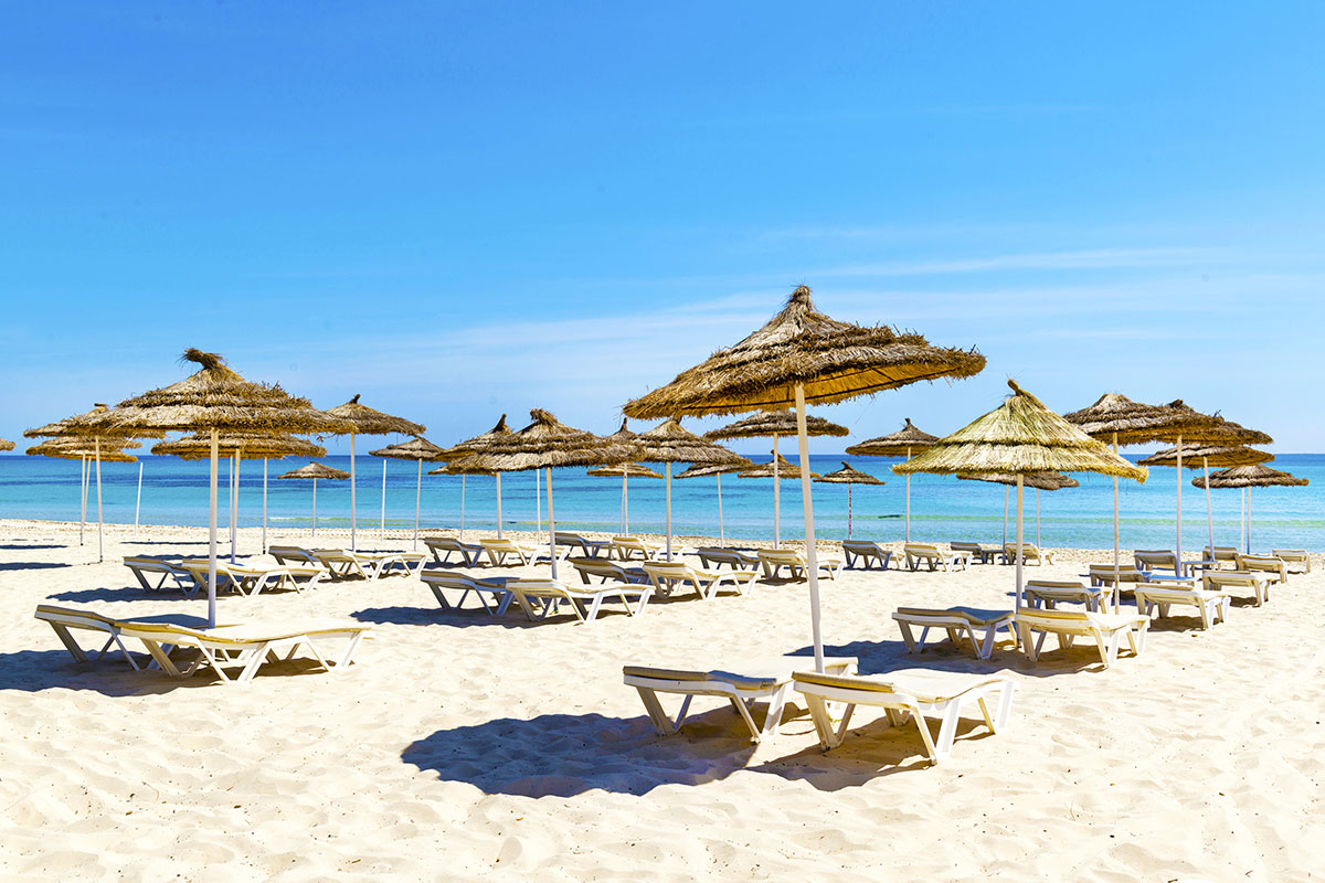 pláž v letovisku Sousse - Hotel Jaz Tour Khalef