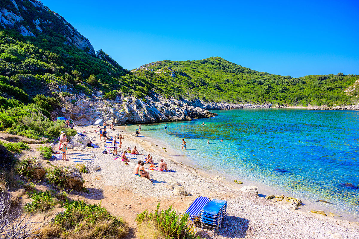 řecký ostrov Korfu
