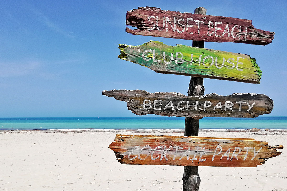 pláž hotelu Holiday Beach Djerba & Aquapark