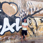 cestovatel Richie a street art ve městě Espargos na kapverdském ostrově Sal