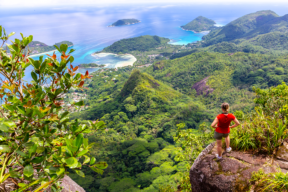 výhled z Morne Blanc v národním parku Morne Seychellois