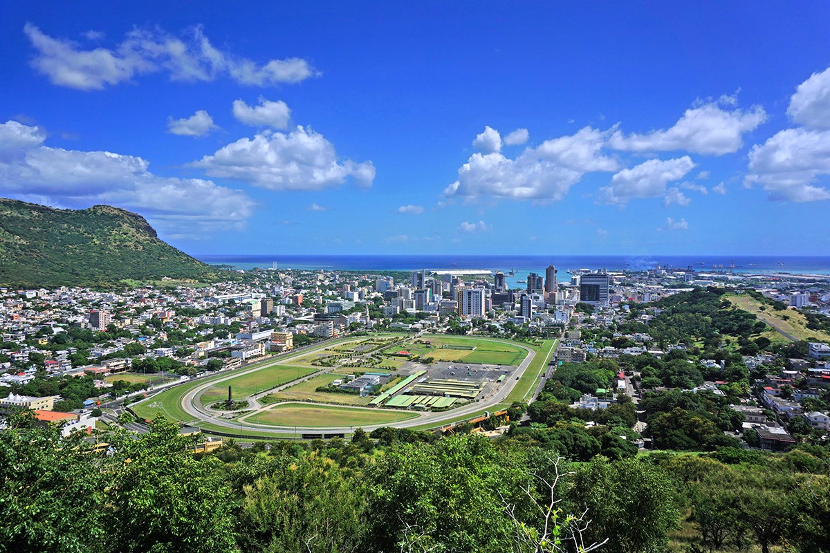 město Port Louis na ostrově Mauricius