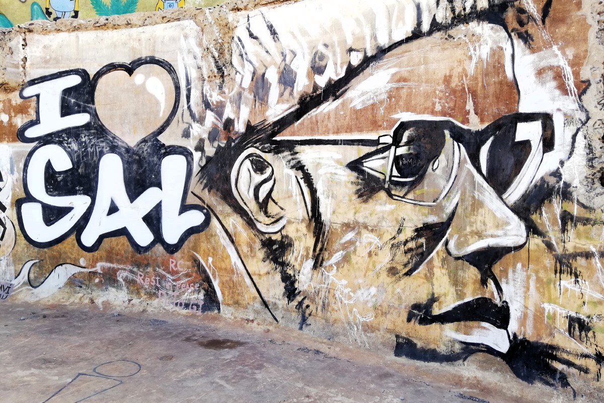 street art ve městě Espargos