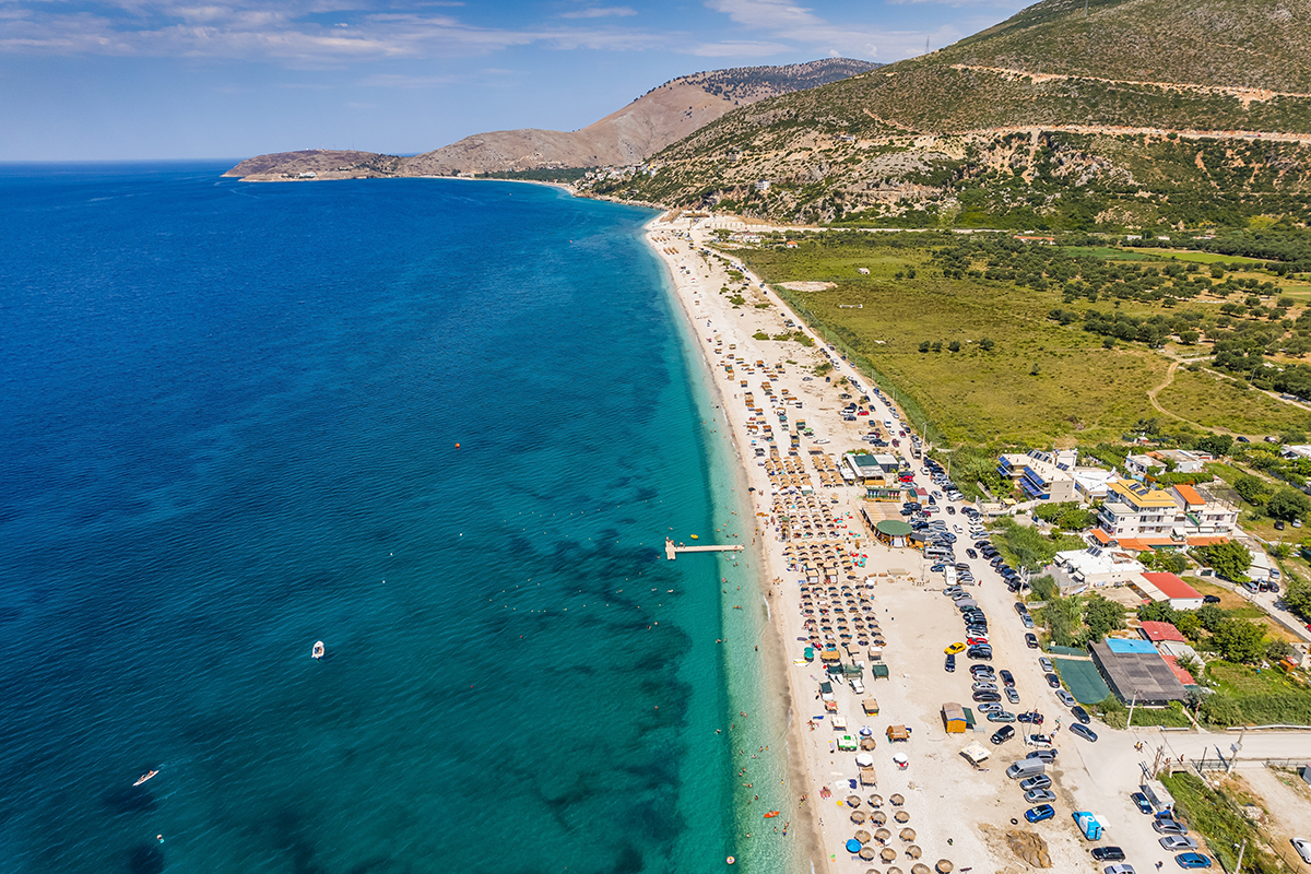 albánská pláž Borsh Beach