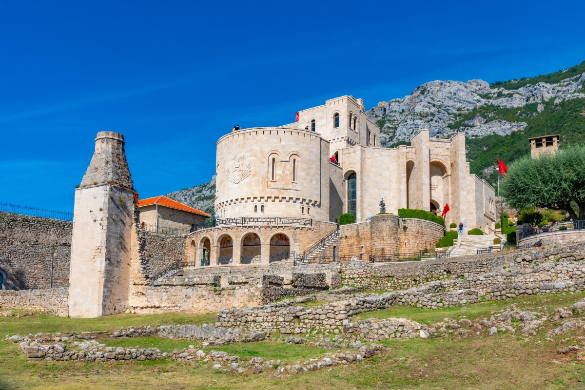 hrad ve městě Kruja