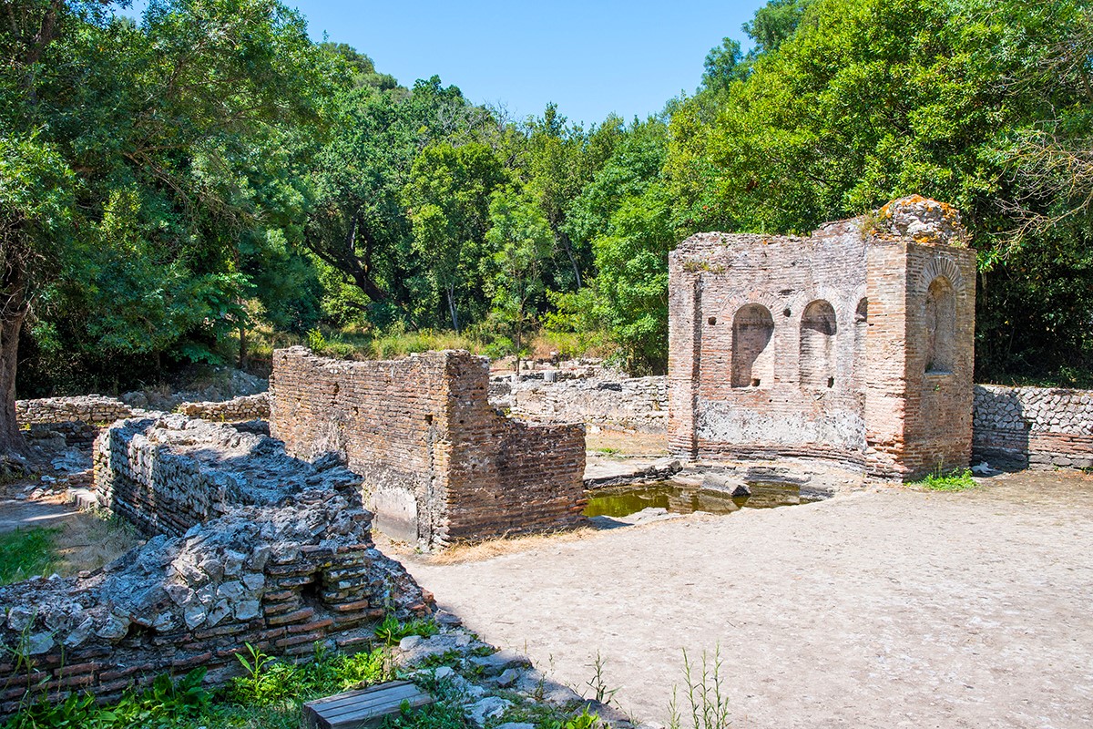 nymphaeum ve městě Butrint