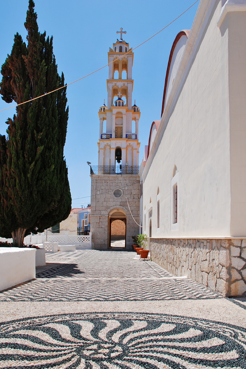 pravoslavný kostel svatého Mikuláše (Church of Agios Nikolaos) ve městě Chalki