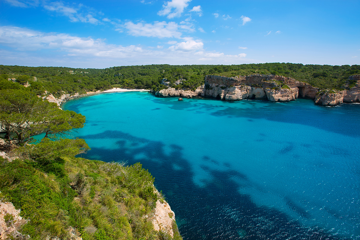 Cala Macarella na ostrově Menorca