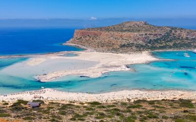 laguna a pláž Balos v regionu Chania na západě ostrova Kréta